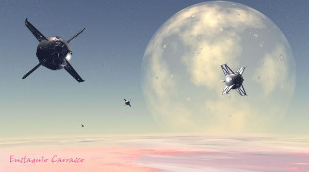 Naves en el espacio de Zamkes, (Ships in the space of Zamkes)