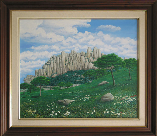 Montaña de Montserrat Óleo Lienzo Paisaje