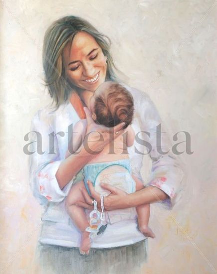 Maternidad Oil Canvas Portrait