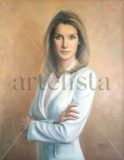 S.A.R. La Princesa de Asturias Óleo Lienzo Retrato