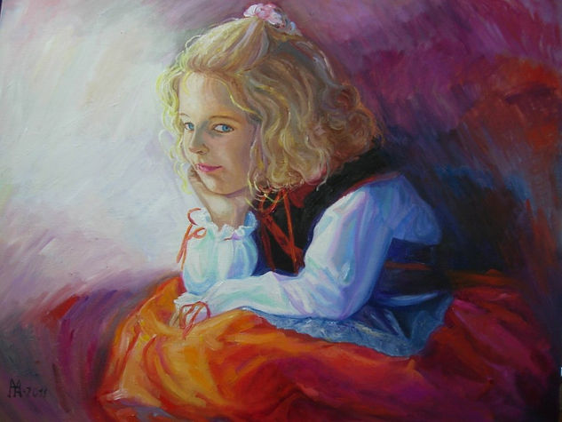 Sueños Oil Canvas Portrait