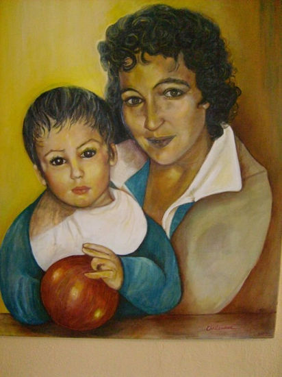 MATERNIDAD CECILIA-SIIMÒN Óleo Lienzo Retrato