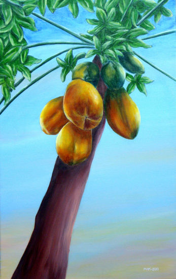 Papayas Acrylic Canvas Landscaping