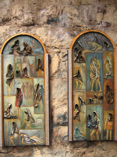 RETABLOS DE LA INTIMIDAD Oil Canvas Figure Painting