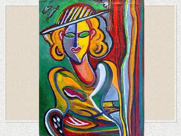 MUJER COMPLICADA EN TONOS AMARILLOS Oil Canvas Landscaping