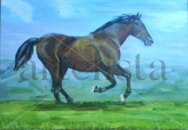 Al viento Oil Canvas Animals