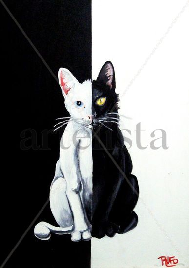 "Gato" Acrílico Lienzo Animales