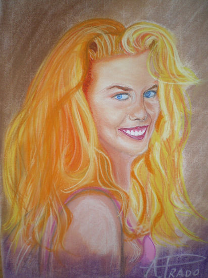 Retrato Pastel Papel Retrato