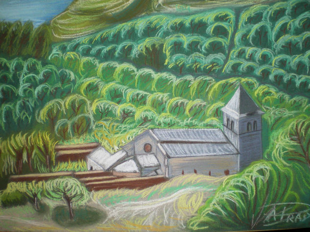 Monasterio de San Pedro Pastel Paper Landscaping