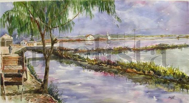 Atardecer en la Albufera-2 Watercolour Paper Landscaping