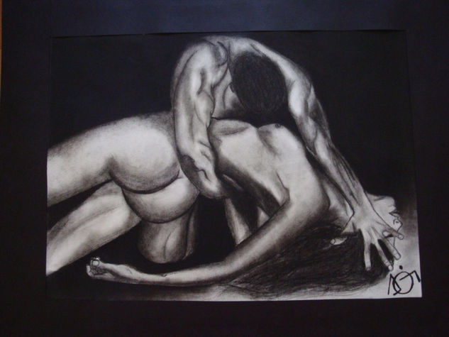 Amor prohibido Graphite Others Nude Paintings