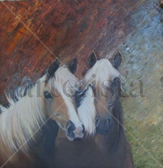 Romance Oil Canvas Animals