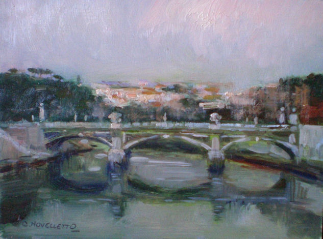 Ponte Vittorio Emanuele II Oil Card Landscaping