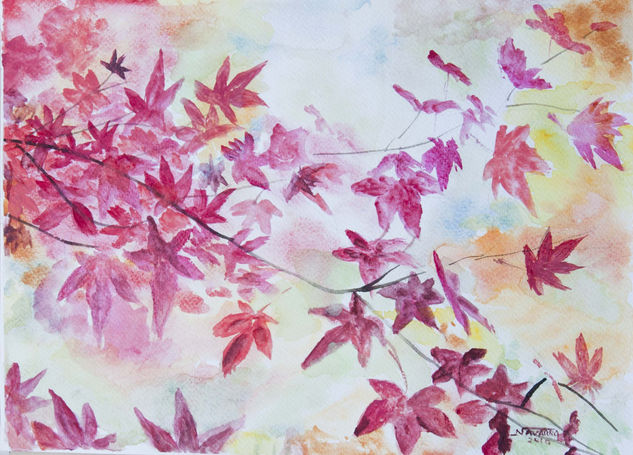 Sin título Watercolour Paper Floral Painting