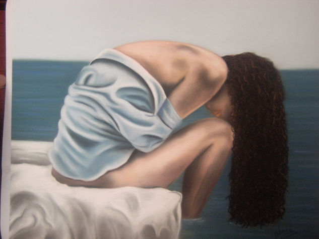 La soledad Pastel Others Figure Painting