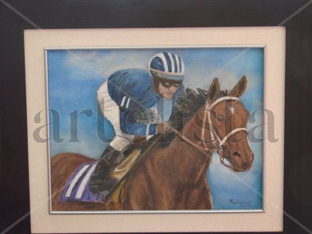 "Invasor" caballo de carrera Oil Canvas Animals