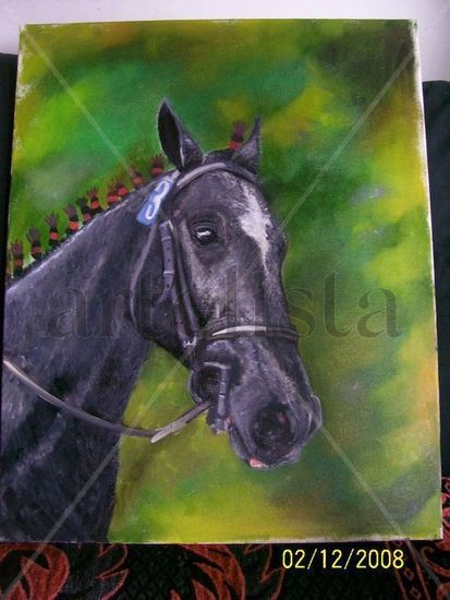 "Rod Askor" caballo de carrera Oil Canvas Animals