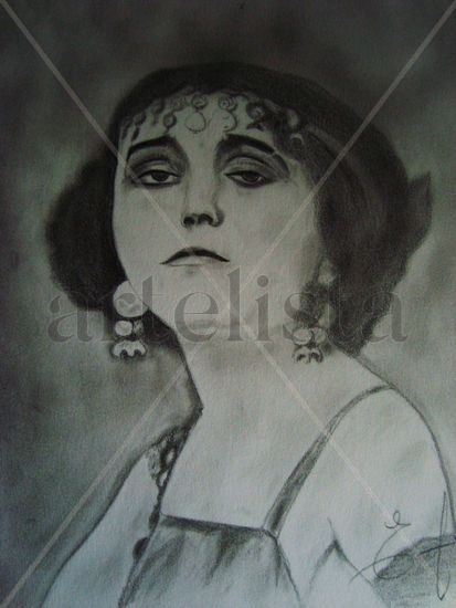 Pola Negri Charcoal