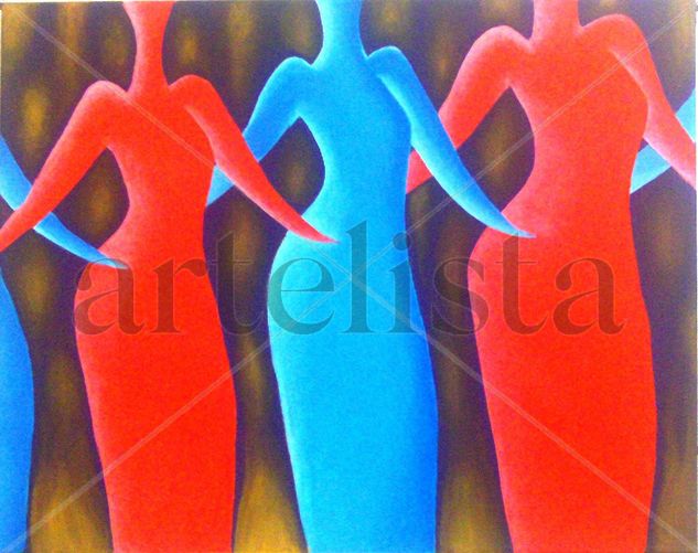 Las mujeres perfectas II Acrylic Canvas Figure Painting