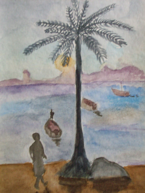 Playa atardecer