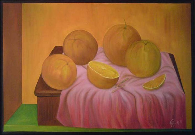 Naranjas -  maestro BOTERO Oil Canvas Landscaping