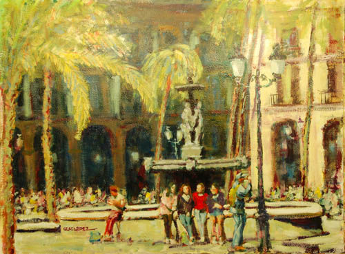 plaça reial II Acrílico Papel Deportes