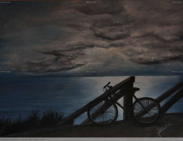 Mar Menor - bicicleta Oil Canvas Landscaping