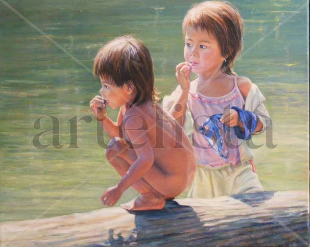 El baño Oil Canvas Figure Painting