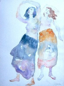 La danza Watercolour Paper Nude Paintings