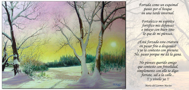 Ganas de Invierno Oil Canvas Landscaping