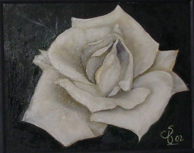 Rosa Óleo Lienzo Floral