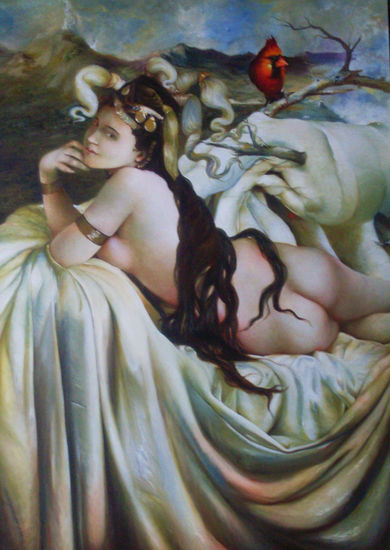 LA DAMA Y EL CARDENAL Oil Canvas Nude Paintings