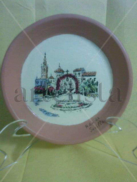 plato pintado a mano