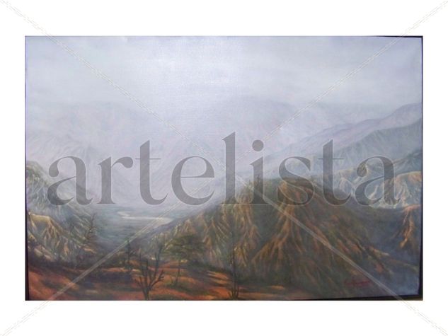 cañon del chicamocha Oil Canvas Landscaping