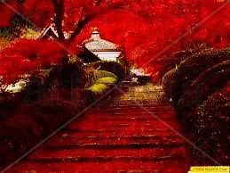 Escalinata en otoño