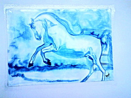 Caballo/sanguina azul