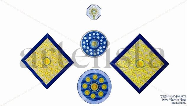 " Sol Espiritual "  (Poliptico) Óleo Tabla Otros