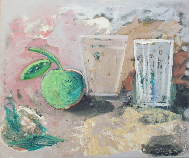 manzana verde Acrylic Canvas Still Life Paintings