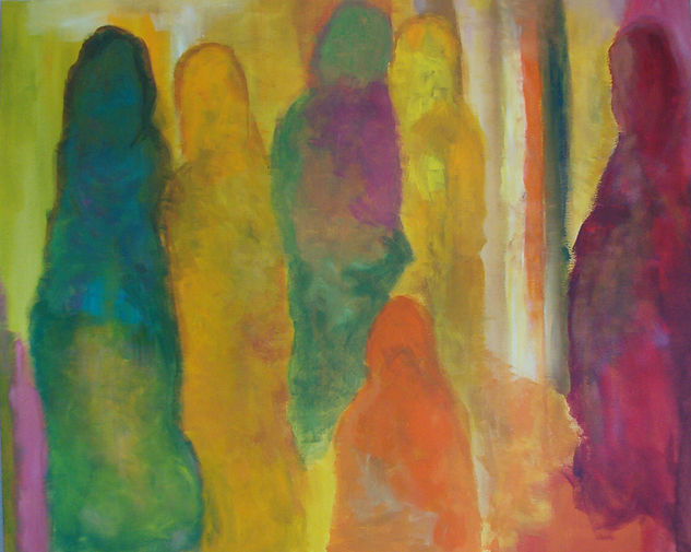 Burkas Acrylic Canvas Figure Painting