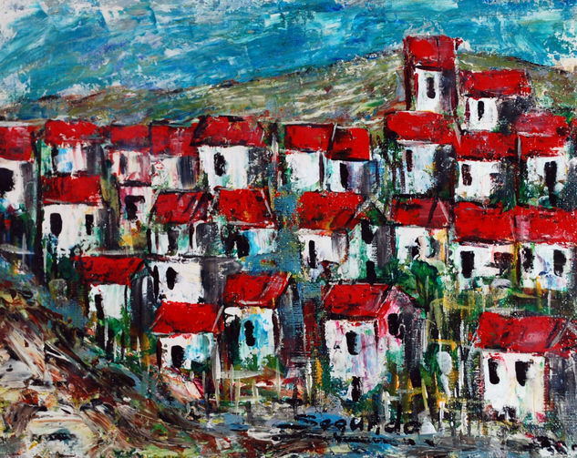 Favelas Media Mixta Tabla Paisaje