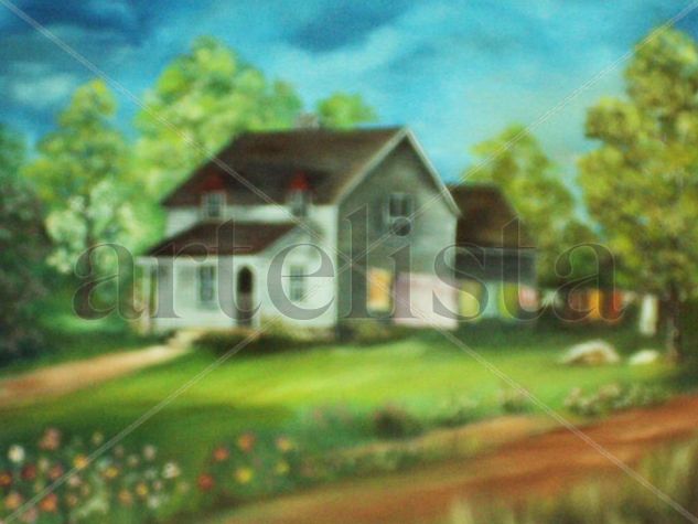 Trapitos Al Sol Oil Canvas Landscaping