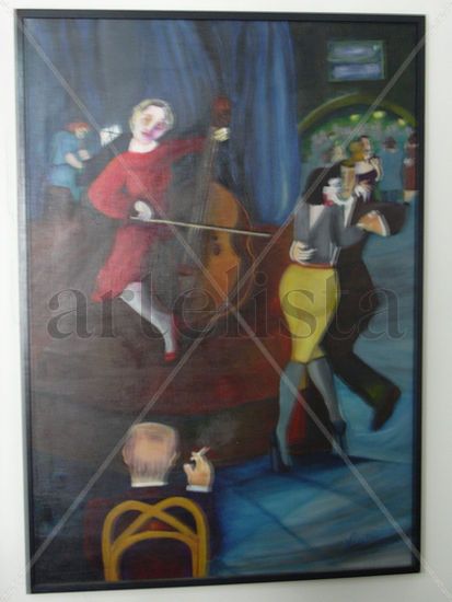 Orquesta de señoritas Acrylic Canvas Figure Painting