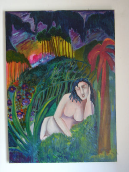 Pensamiento Acrylic Canvas Figure Painting