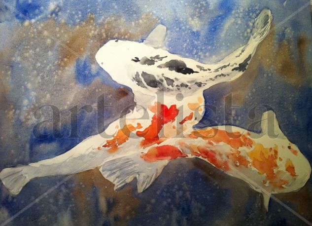 Peces Koi Watercolour Paper Others