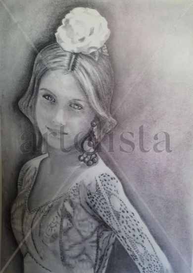 Chica de flamenca Charcoal