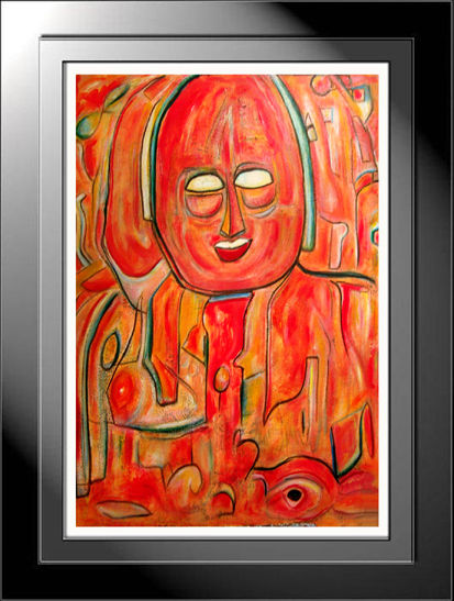 Buddha Nar Acrylic Textile Figure Painting