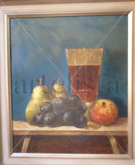 VINO Y FRUTAS Oil Canvas Still Life Paintings