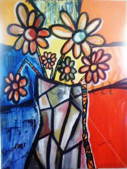 El florero Acrylic Canvas Others