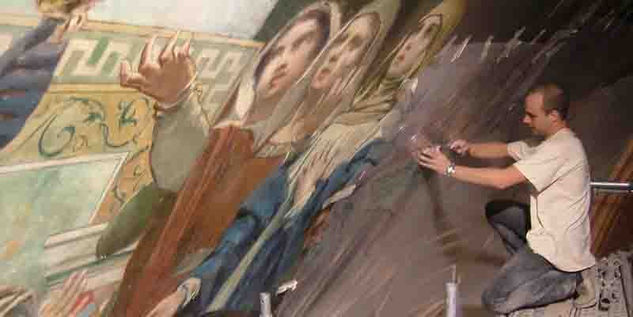 Restauración murales en la Real Basílica de San Francisco el Grande 