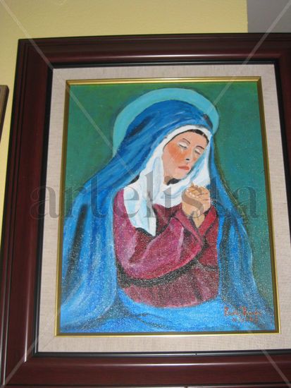 La Virgen triste Oil Canvas Portrait